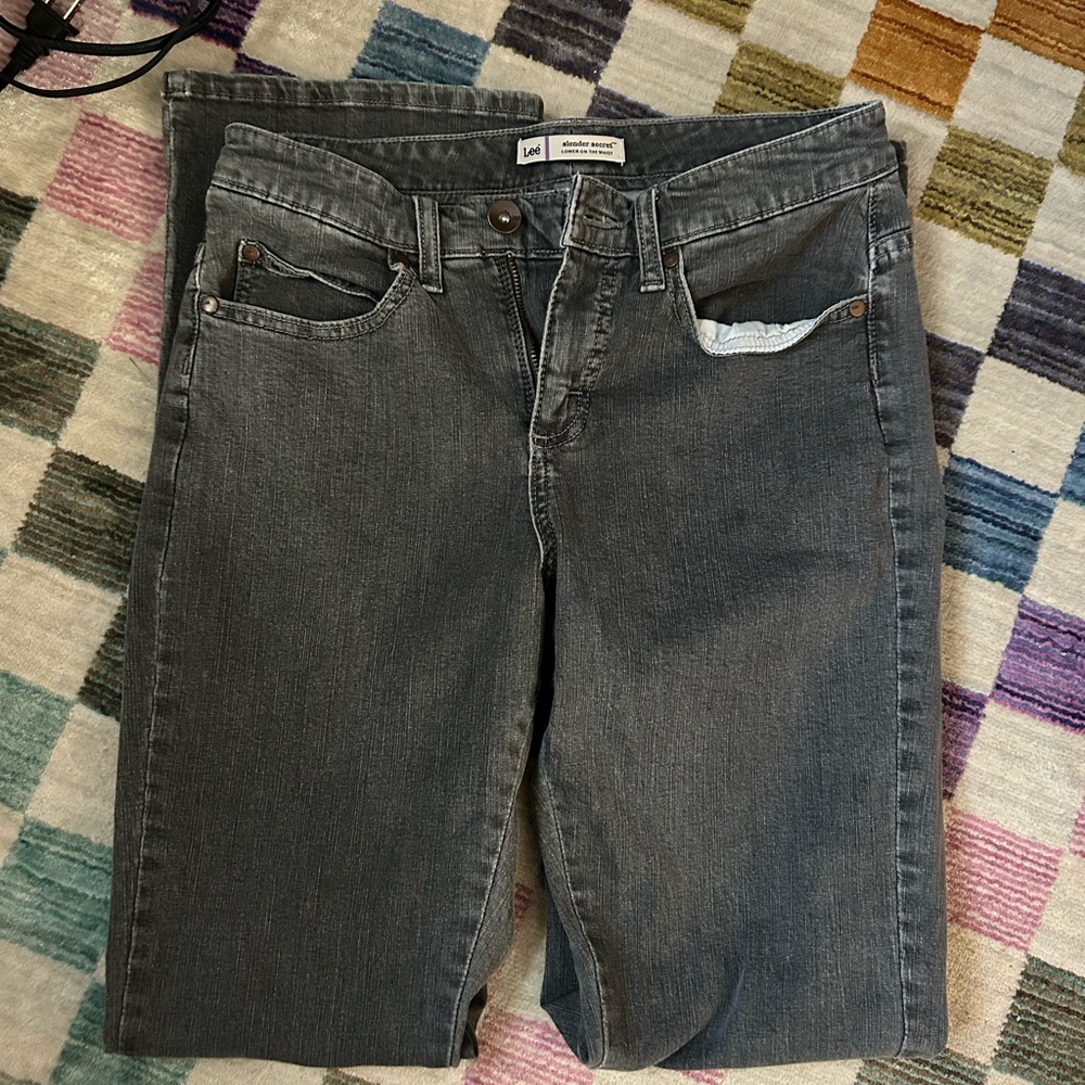 Lee Gray Wash Straight Jeans